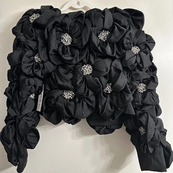 NWT Alice + Olivia Lorna Cropped Appliqué Jacket - Picture 5 of 16